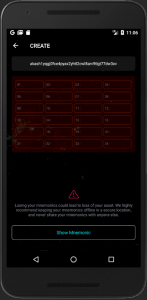Cosmostation Mnemonic