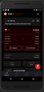 Cosmostation Wallet Balance Page