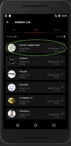 Cosmostation ValidatorNode Listing